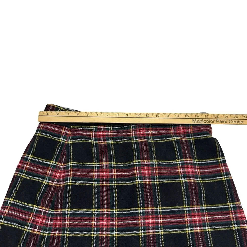 NEW J Crew Factory 14 Mini Skirt Plaid Wool Blend A Line A-Line Holiday